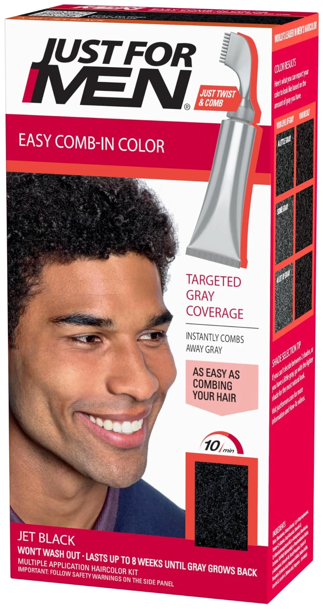 Main image of Just for Men Touch of Gray Men's Hair Color Kit with Comb Applicator for Easy Application