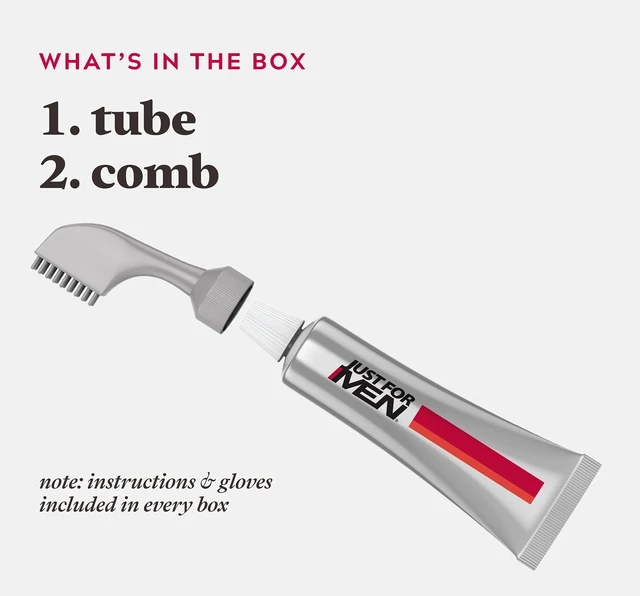 Alt view image 4 of 6 - Just for Men Touch of Gray Men's Hair Color Kit with Comb Applicator for Easy Application