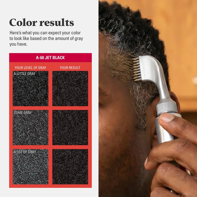 Alt view image 6 of 6 - Just for Men Touch of Gray Men's Hair Color Kit with Comb Applicator for Easy Application