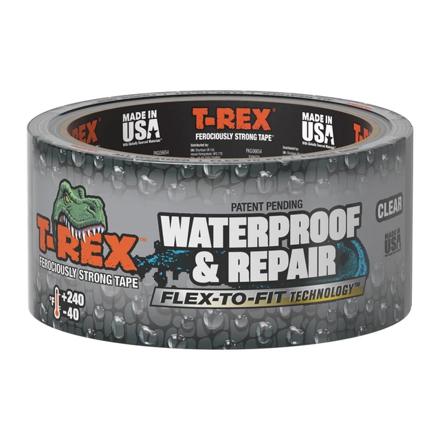Alt view image 5 of 6 - 88in x 10yd T-Rex Ferociously Strong Clear Waterproof Repair Tape