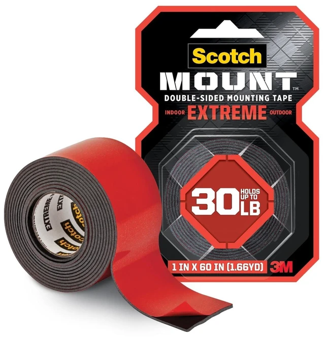 Main image of Scotch-Mount Extreme Double-Sided Mounting Tape, 1in x 60in, 1 Roll