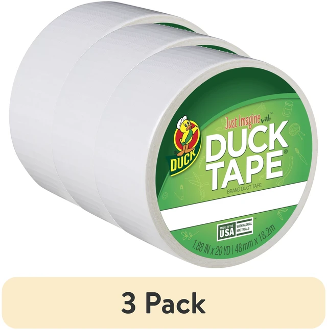 Main image of 3 Pack Duck Tape Duct Tape, 1.88 in x 20 yd, White
