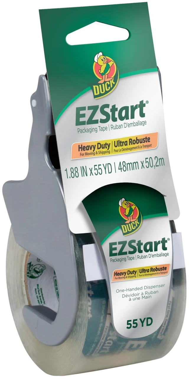 Main image of Duck Brand EZ Start 1.88 in x 55.5 yd Packaging Tape with One Handed Dispenser