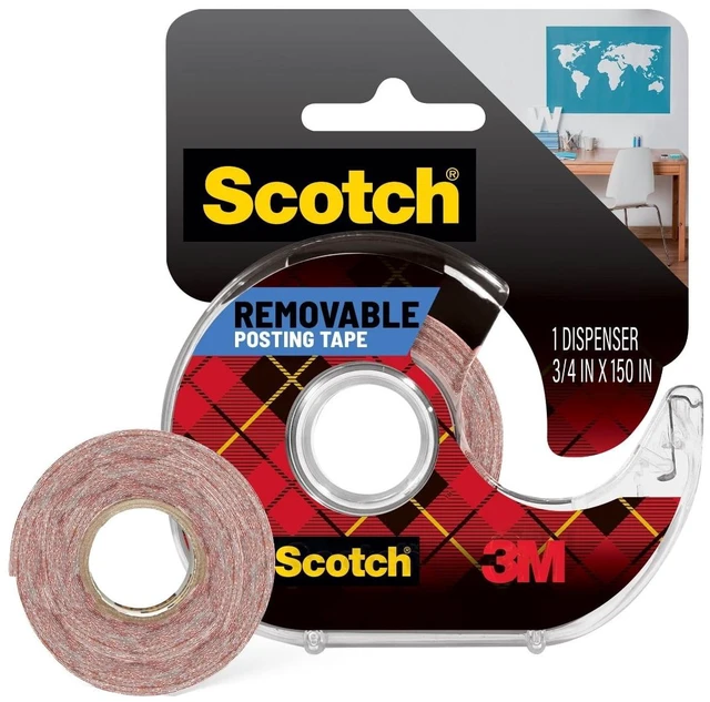 Main image of Scotch Removable Poster Tape Clear 3/4in x 150in 1 Roll