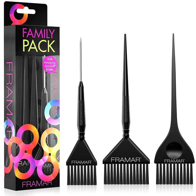 Main image of Framar Family Hair Color Brush Set, 3-Pack, Black