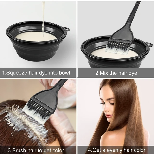 Alt view image 5 of 7 - Yexixsr 5Pcs Hair Bleach Kit with Dye Brush, Color Bowl, Hair Clips