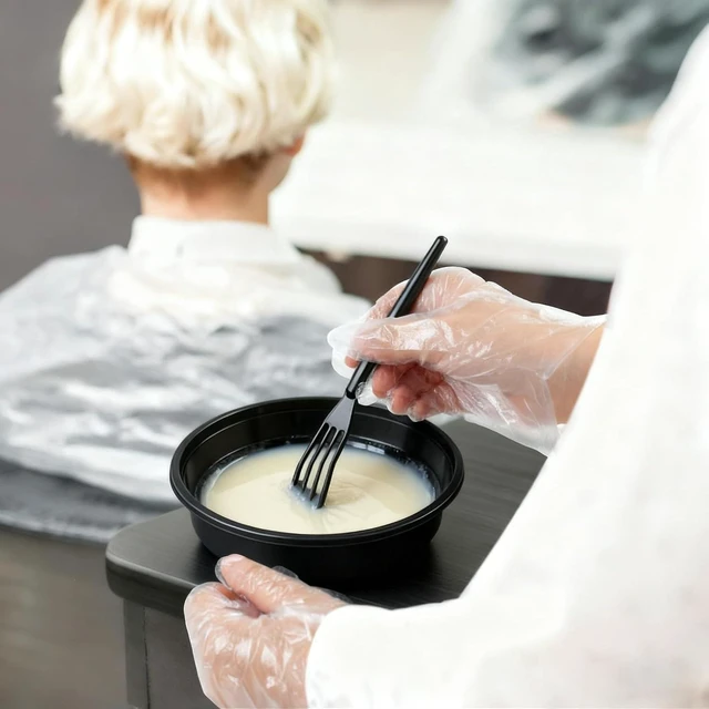 Alt view image 7 of 7 - 19-Piece Hair Dye Kit with Hair Dye Brush, Collapsible Bowl, Clips, Ear Muffs, Disposable Gloves, Scarf, Shower Cap
