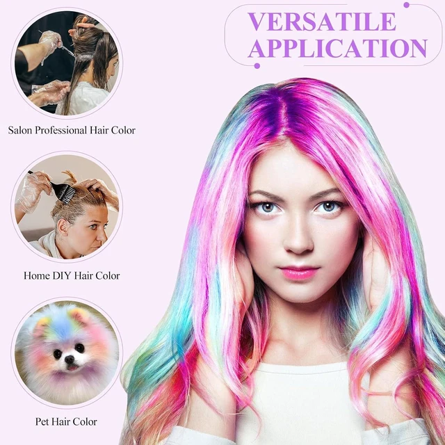 Alt view image 4 of 7 - 19-Piece Hair Dye Kit with Hair Dye Brush, Collapsible Bowl, Clips, Ear Muffs, Disposable Gloves, Scarf, Shower Cap