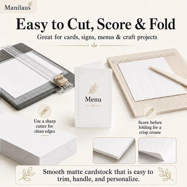 Alt view image 7 of 7 - White Cardstock 8.5x11, 80lb, 30 Sheets