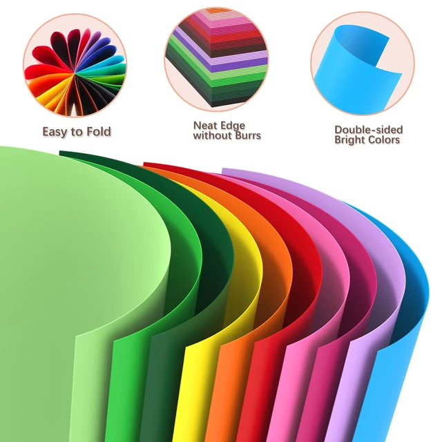 Alt view image 7 of 7 - 40 Sheets Colored Cardstock, 20 Assorted Colors, 180gsm/65lb, 8.5 x 11 Inches, for Crafting, Christmas DIY Card Making, Scrapbooking