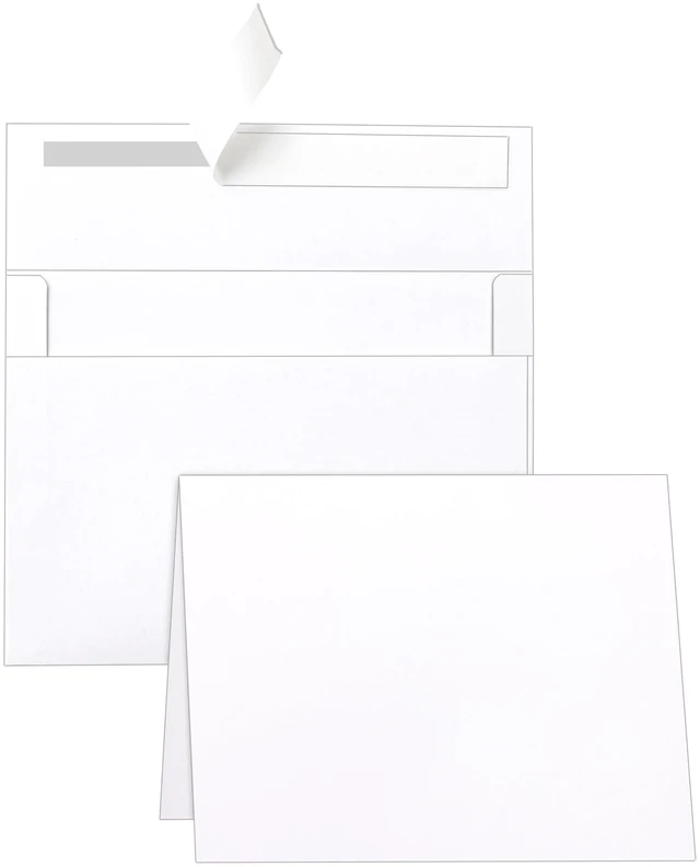 Main image of Silunkia 20 Pack White Blank Greeting Cards with Envelopes 5x7