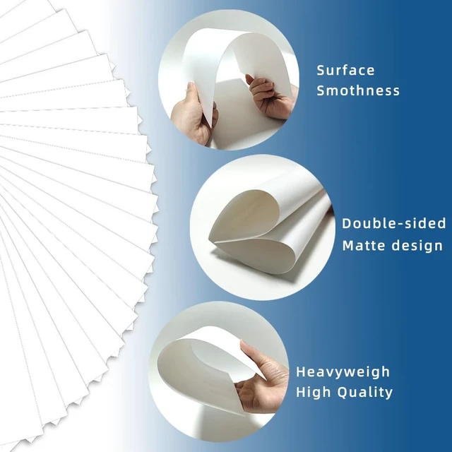 Alt view image 3 of 7 - 100 Pack 4x6 White Cardstock Paper, 92lb/250GSM Thick Index Card