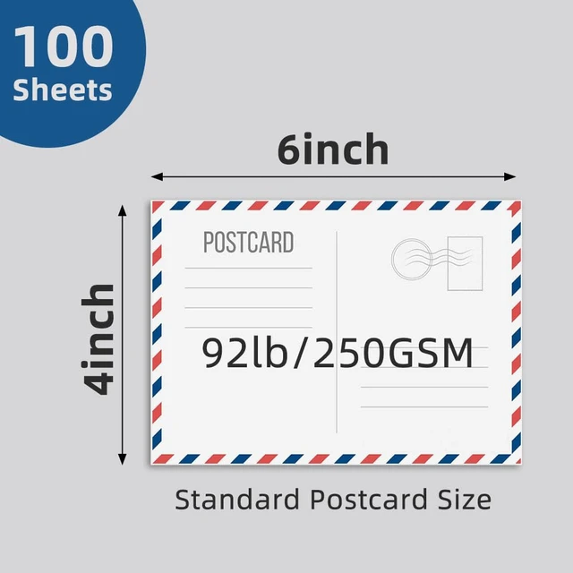 Alt view image 7 of 7 - 100 Pack 4x6 White Cardstock Paper, 92lb/250GSM Thick Index Card