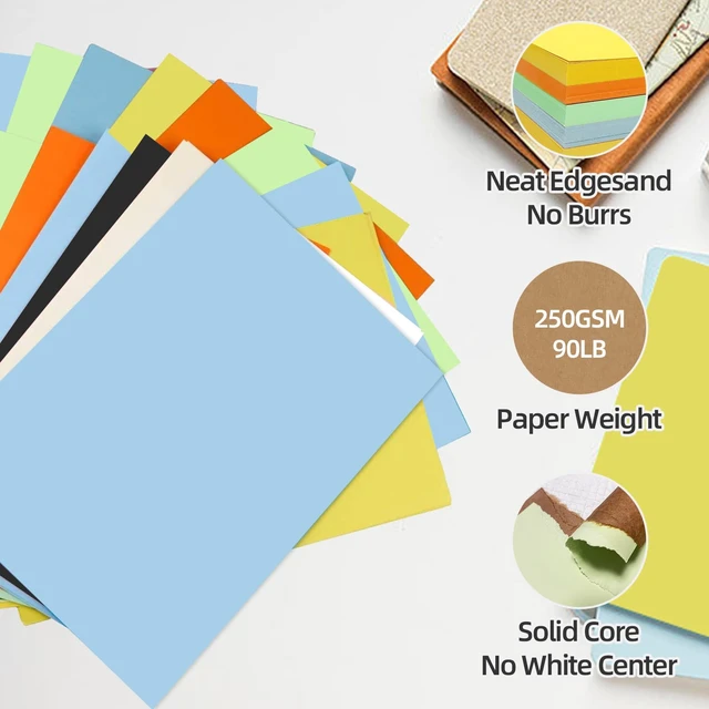 Alt view image 2 of 7 - 30 Sheets Orange Cardstock 8.5" x 11", 250gsm/90lb Cover Paper