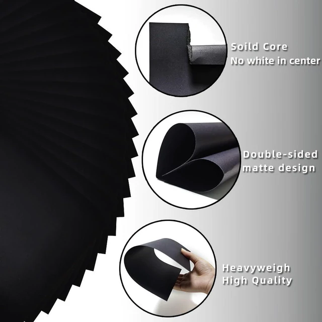 Alt view image 3 of 7 - Black Cardstock Paper 30 Sheets 8.5 x 11 92lb/250gsm