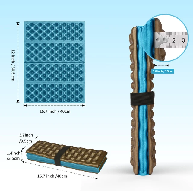 Alt view image 3 of 7 - Foldable Waterproof IXPE Foam Seat Pad for Camping, Hiking, Picnic, Stadium, Backpacking and Bleachers