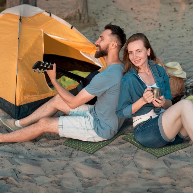 Alt view image 6 of 7 - Foldable Waterproof IXPE Foam Seat Mat for Camping, Stadium, Backpacking Travel, Hiking, Picnic, Bleachers