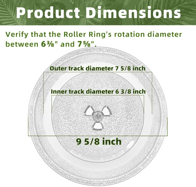 Alt view image 6 of 7 - 6 Inch Microwave Plate Replacement Compatible with Panasonic Microwave Glass Plate F06016D00XN, for Nostalgia 0.7 cu.ft. 700W Retro Microwave
