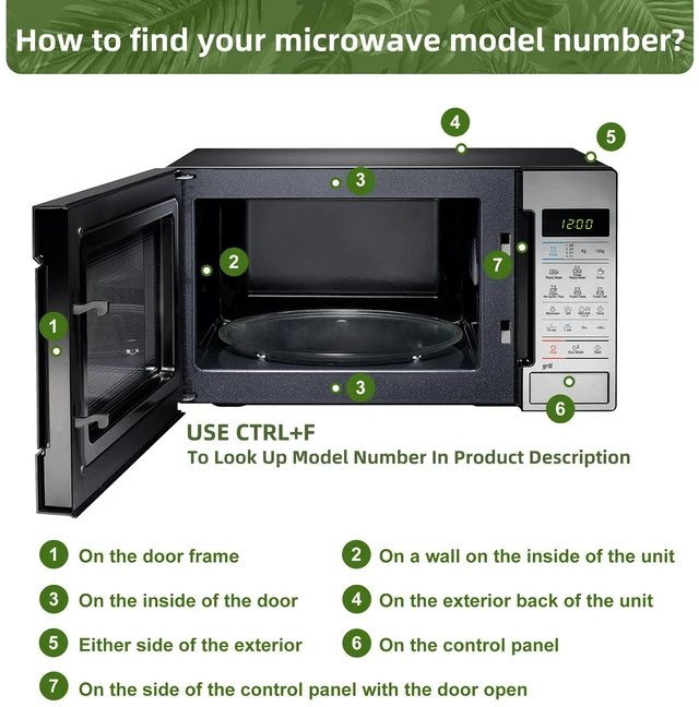 Alt view image 7 of 7 - 6 Inch Microwave Plate Replacement Compatible with Panasonic Microwave Glass Plate F06016D00XN, for Nostalgia 0.7 cu.ft. 700W Retro Microwave