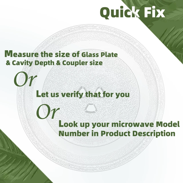 Alt view image 3 of 7 - 6 Inch Microwave Plate Replacement Compatible with Panasonic Microwave Glass Plate F06016D00XN, for Nostalgia 0.7 cu.ft. 700W Retro Microwave