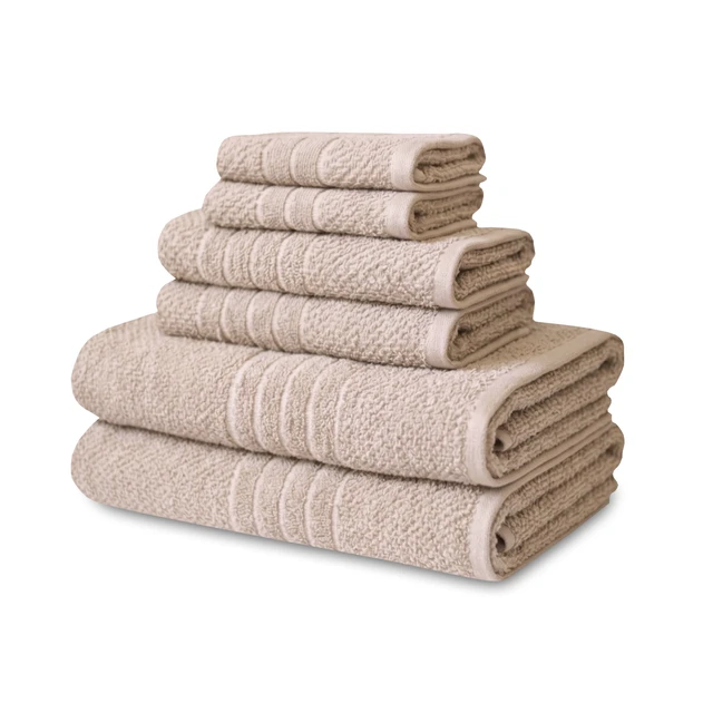 Alt view image 6 of 6 - Mainstays Basics 6-Piece Tan Bath, Hand and Washcloth Set