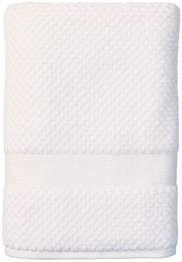 Main image of Better Homes & Gardens Signature Soft Cotton Popcorn Textured Bath Towel, Arctic White