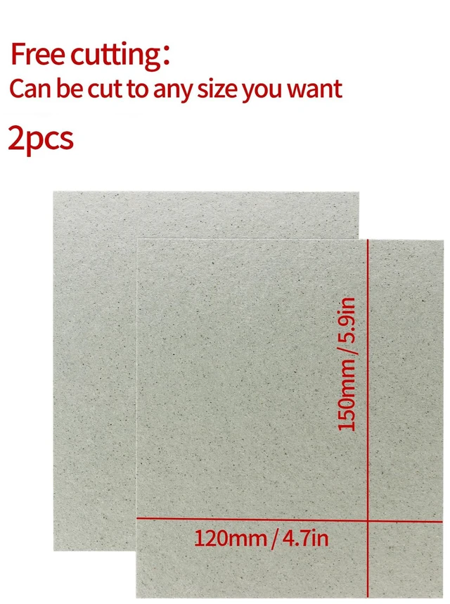 Alt view image 5 of 5 - 2 Pcs Universal Mica Sheets Waveguide Covers for Microwave Oven 150x120mm