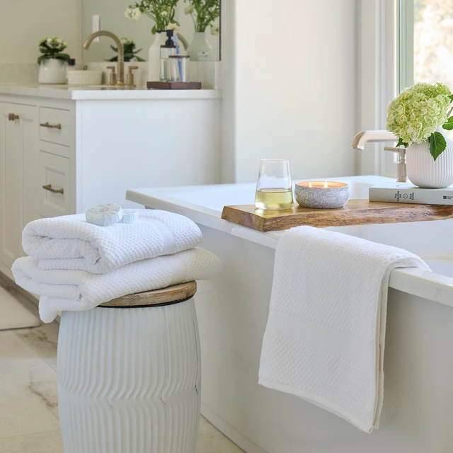 Alt view image 3 of 6 - Better Homes & Gardens Signature Soft Cotton Popcorn Textured Bath Towel, Arctic White