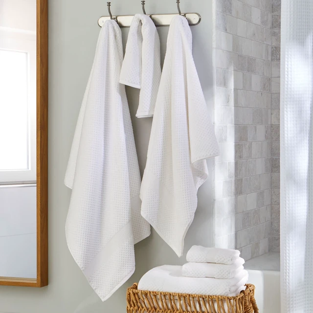 Alt view image 2 of 6 - Better Homes & Gardens Signature Soft Cotton Popcorn Textured Bath Towel, Arctic White
