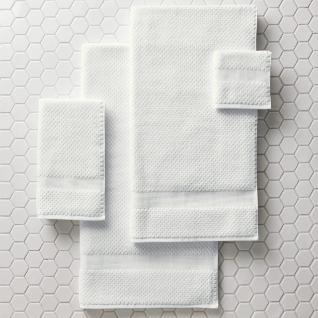 Alt view image 5 of 6 - Better Homes & Gardens Signature Soft Cotton Popcorn Textured Bath Towel, Arctic White