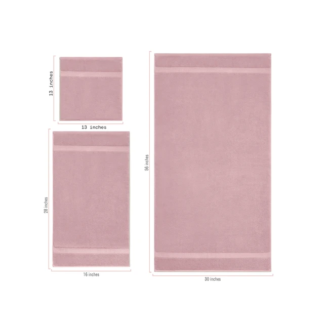 Alt view image 3 of 7 - Beautiful by Drew Barrymore Dobby Bath Towel, Rose Pink, 100% Cotton