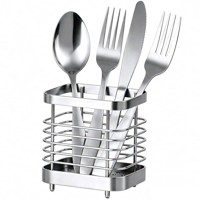 Main image of Stainless Steel Utensil Drying Rack and Holder for Kitchen Counter