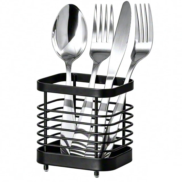 Main image of Stainless Steel Utensil Holder and Drying Rack for Kitchen Counter