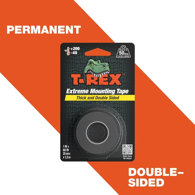 Main image of T-Rex 1 in. x 60 in. Black Extreme Hold Mounting Tape