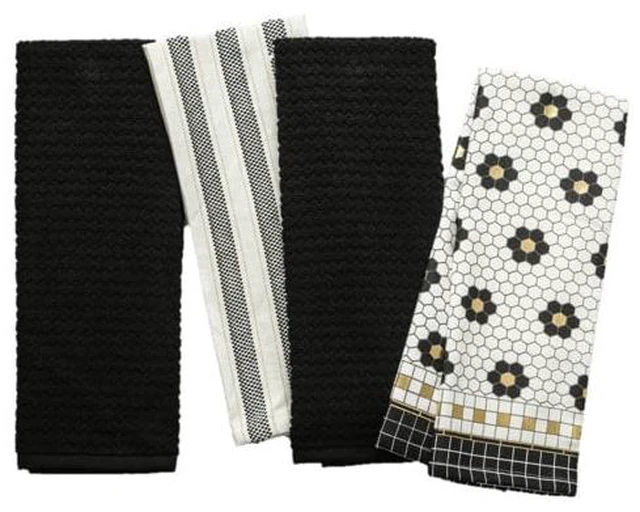 Main image of Thyme & Table Penny Tile 4-Pack Kitchen Towel Set
