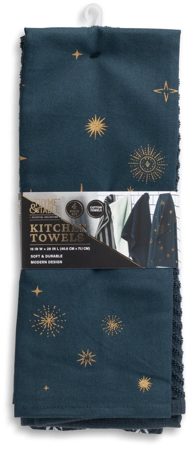 Main image of Thyme & Table Kitchen Towels Celestial 4-Pack Set