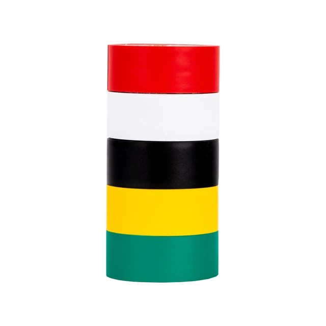 Alt view image 5 of 5 - Duck Color Coding Electrical Tape, .75 In x 12 Ft x 7 Mil, Multi-Color, 5 Pack