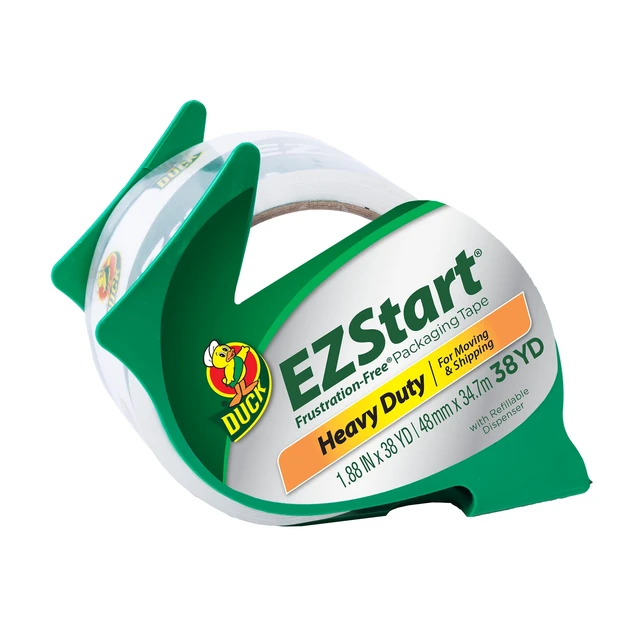 Alt view image 5 of 5 - Duck EZ Start 1.88" x 38.2 yd Clear Acrylic Packing Tape & Dispenser (3 Pack)