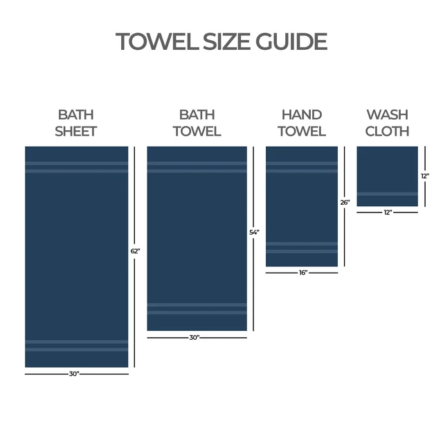 Alt view image 4 of 6 - Mainstays Performance 6-Piece Bath Towel Set, Quick Dry, Fade Resistant, Indigo