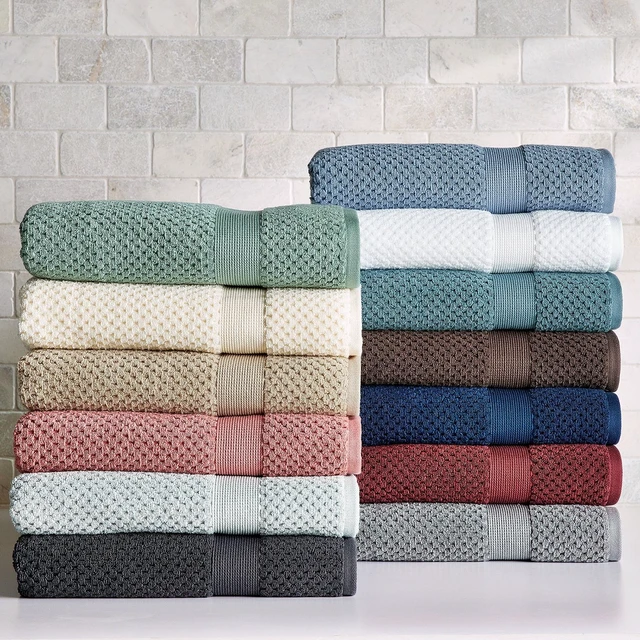 Alt view image 3 of 6 - Better Homes & Gardens 6-Pack Signature Soft Cotton Popcorn Textured Washcloth Bundle, Green