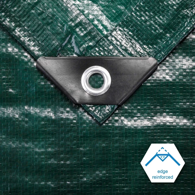 Alt view image 4 of 6 - CARTMAN 6x8ft Waterproof Poly Tarp Cover, 8 Mil, Green