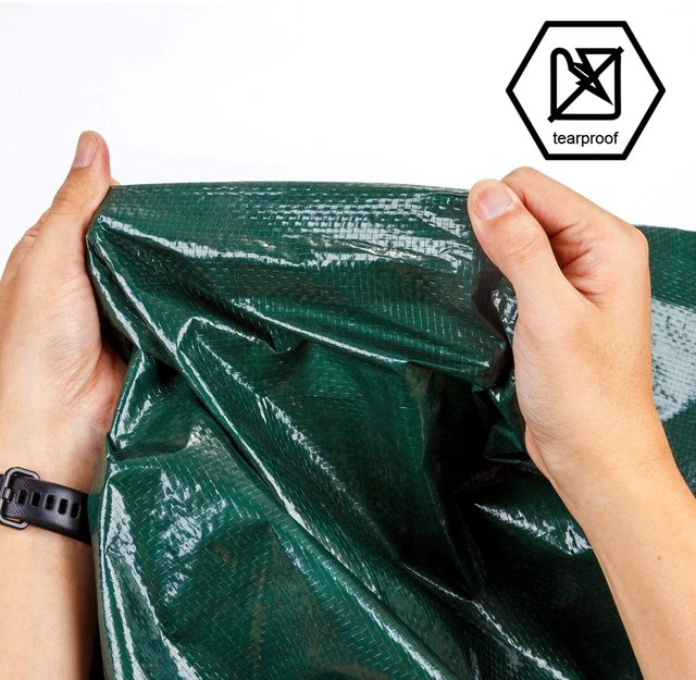 Alt view image 3 of 6 - CARTMAN 6x8ft Waterproof Poly Tarp Cover, 8 Mil, Green
