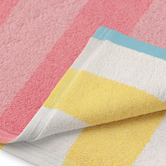 Alt view image 4 of 6 - Mainstays Kids Cotton Jacquard Bath Towel, 27" x 52", Pink Stripe