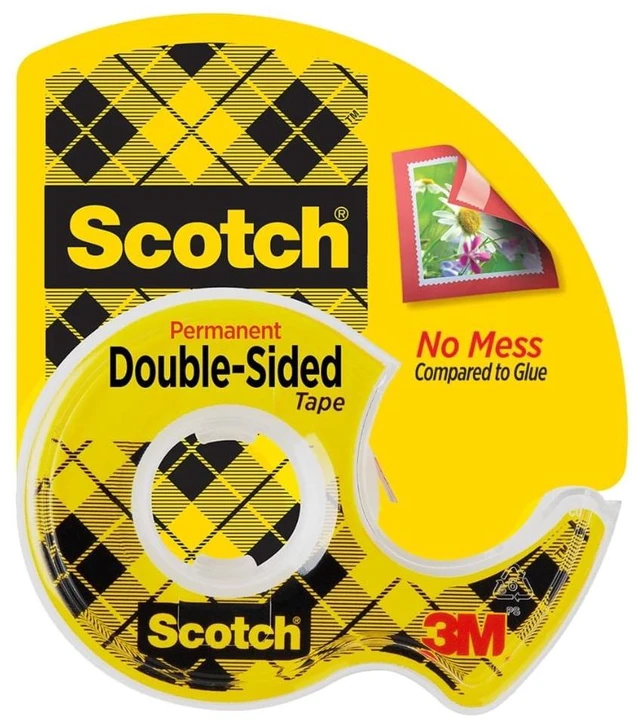 Main image of Scotch Double Sided Tape Dispenser Roll, 1/2" x 450", 1 Dispenser