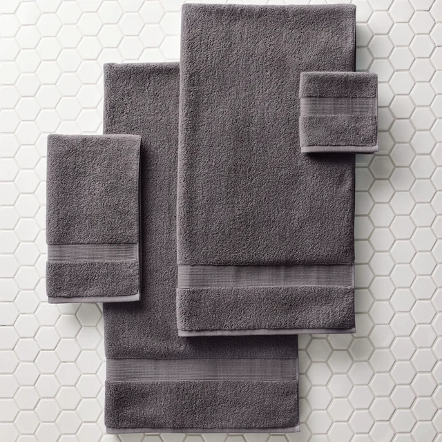 Alt view image 3 of 5 - Better Homes & Gardens Signature Soft Solid Cotton 2-Piece Bath Sheet Set, Grey Flannel