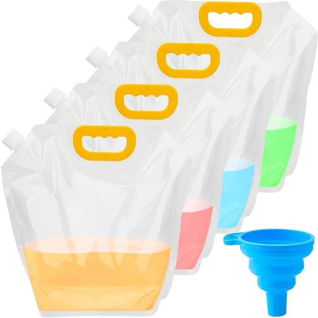 Main image of 3Gallon/5L Collapsible Water Container 4-Pack, Portable Water Storage Bag for Camping, Hiking, RV, Emergency - BPA-Free, Leakproof, Freezable