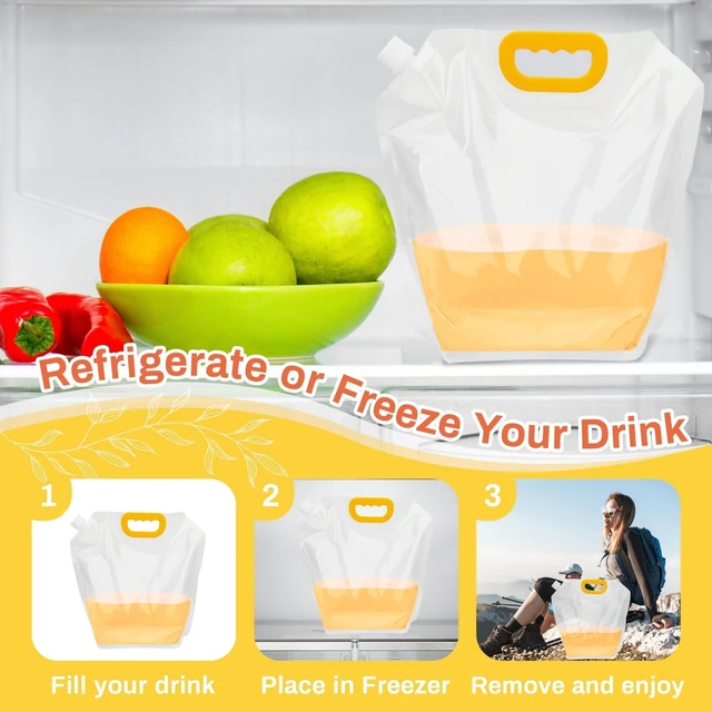 Alt view image 4 of 6 - 3Gallon/5L Collapsible Water Container 4-Pack, Portable Water Storage Bag for Camping, Hiking, RV, Emergency - BPA-Free, Leakproof, Freezable