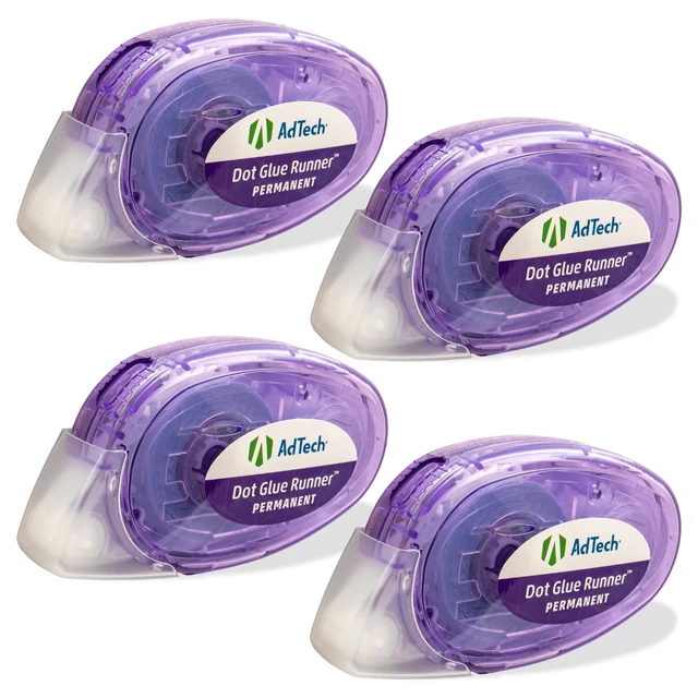 Alt view image 3 of 6 - AdTech Micro Dot Glue Runner Adhesive Clear Tape, Value Pack of 4