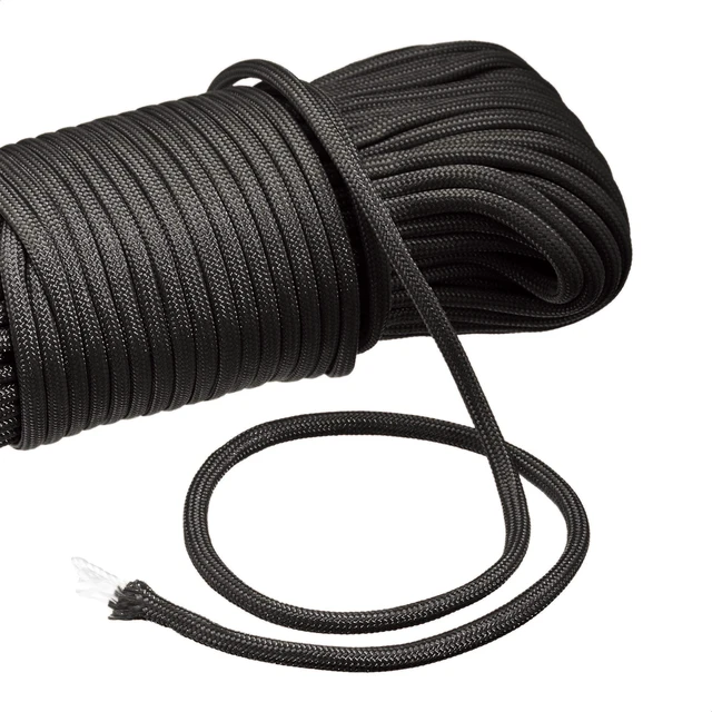 Alt view image 5 of 5 - Amazon Basics 550 Type III Paracord, 7-Strand Core, 5/32in x 100ft (4mm x 30m), Black