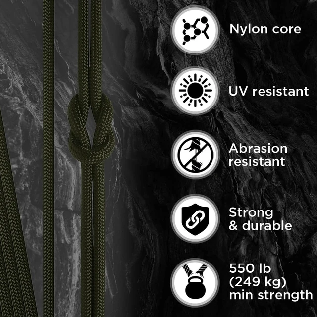 Alt view image 7 of 7 - 550lb 4mm Paracord Rope - Utility Camping Cord